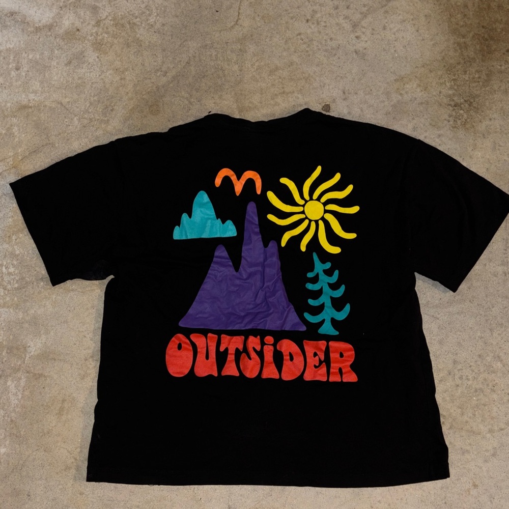 No Boundaries Black Kids Tee with Colorful Graphic